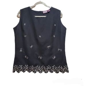 Premier International  Linen Blend Sleeveless Summer Top